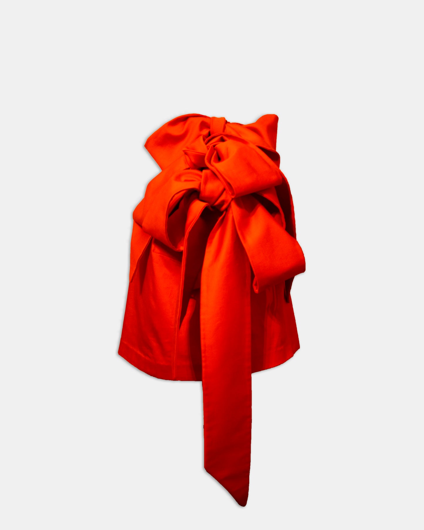 Zora Bow Blouse in Red